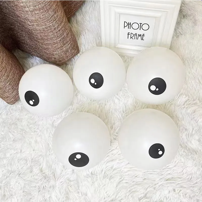 5 Inch White Eye Printed Children Octopus Animal Eyeballs Cartoon Characters Latex Balloons