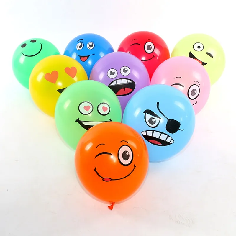 Emotional Expression Cute Smiley Balloon Multicolor Children'S Birthday Party Decoration