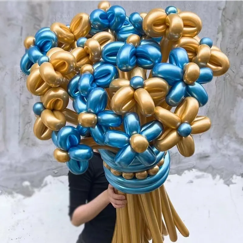 260 Metallic Color Long Balloon Gold Silver Magic Ball