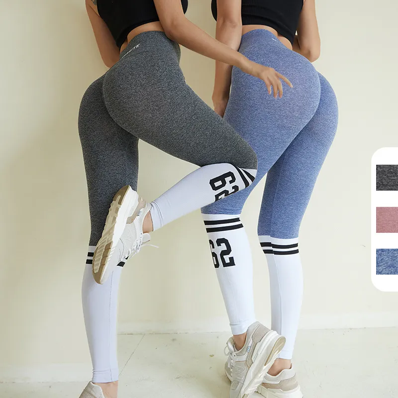Women High Waist Yoga Leggings Digital Printing Sports Bottoms