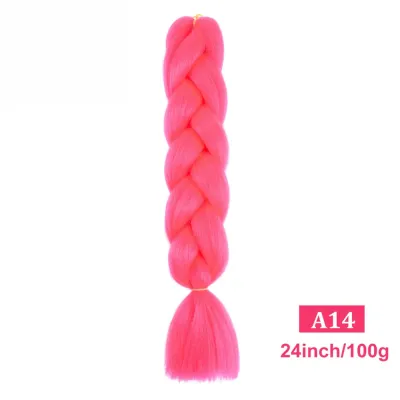24Inch Multicolor Jumbo Crochet Braid Wig Long Horsetail Beauty Wig Simple High Temperature Wire