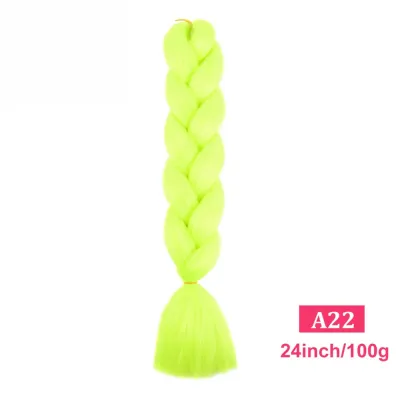 24Inch Multicolor Jumbo Crochet Braid Wig Long Horsetail Beauty Wig Simple High Temperature Wire