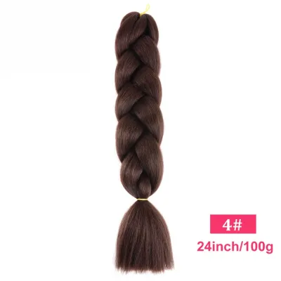 24Inch Multicolor Jumbo Crochet Braid Wig Long Horsetail Beauty Wig Simple High Temperature Wire