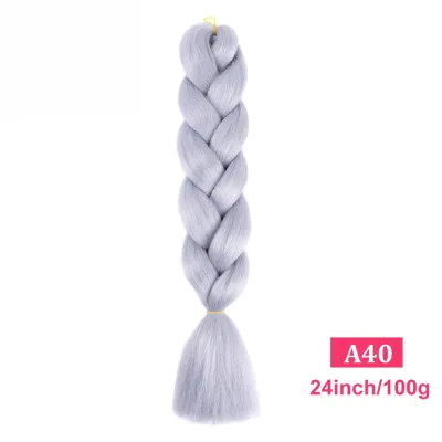 24Inch Multicolor Jumbo Crochet Braid Wig Long Horsetail Beauty Wig Simple High Temperature Wire