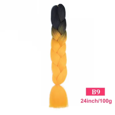24Inch Multicolor Jumbo Crochet Braid Wig Long Horsetail Beauty Wig Simple High Temperature Wire