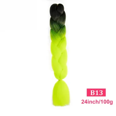 24Inch Multicolor Jumbo Crochet Braid Wig Long Horsetail Beauty Wig Simple High Temperature Wire