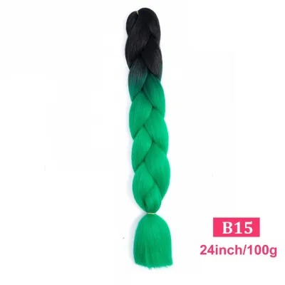 24Inch Multicolor Jumbo Crochet Braid Wig Long Horsetail Beauty Wig Simple High Temperature Wire
