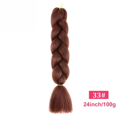 24Inch Multicolor Jumbo Crochet Braid Wig Long Horsetail Beauty Wig Simple High Temperature Wire