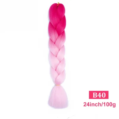 24Inch Multicolor Jumbo Crochet Braid Wig Long Horsetail Beauty Wig Simple High Temperature Wire