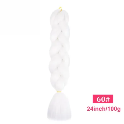 24Inch Multicolor Jumbo Crochet Braid Wig Long Horsetail Beauty Wig Simple High Temperature Wire