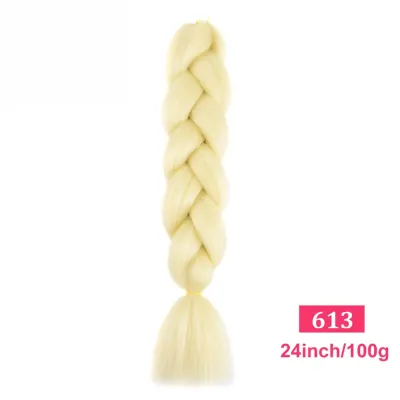 24Inch Multicolor Jumbo Crochet Braid Wig Long Horsetail Beauty Wig Simple High Temperature Wire