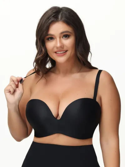 Women Plus Size Sexy Strapless Bra Without Steel Ring
