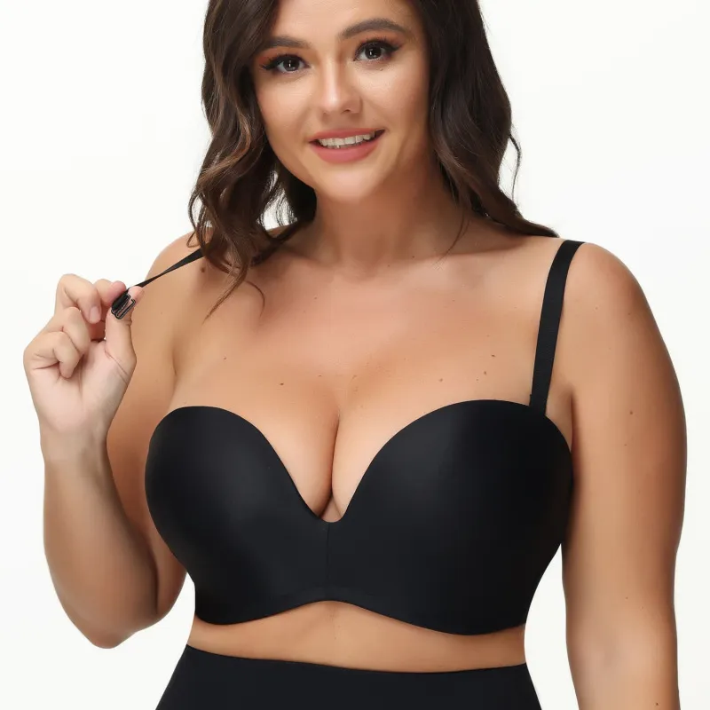 Women Plus Size Sexy Strapless Bra Without Steel Ring