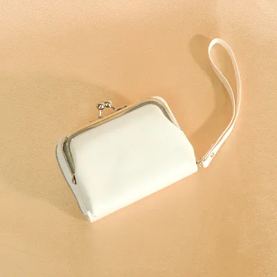 Women Simple Multi-Card Buckle PU Leather Wallet for Everyday Use