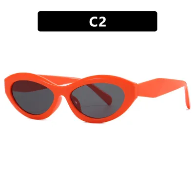 Fashion Cat Eye Oval Small Frame Sunglasses