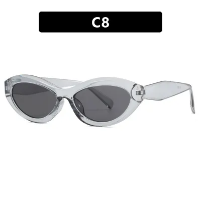 Fashion Cat Eye Oval Small Frame Sunglasses