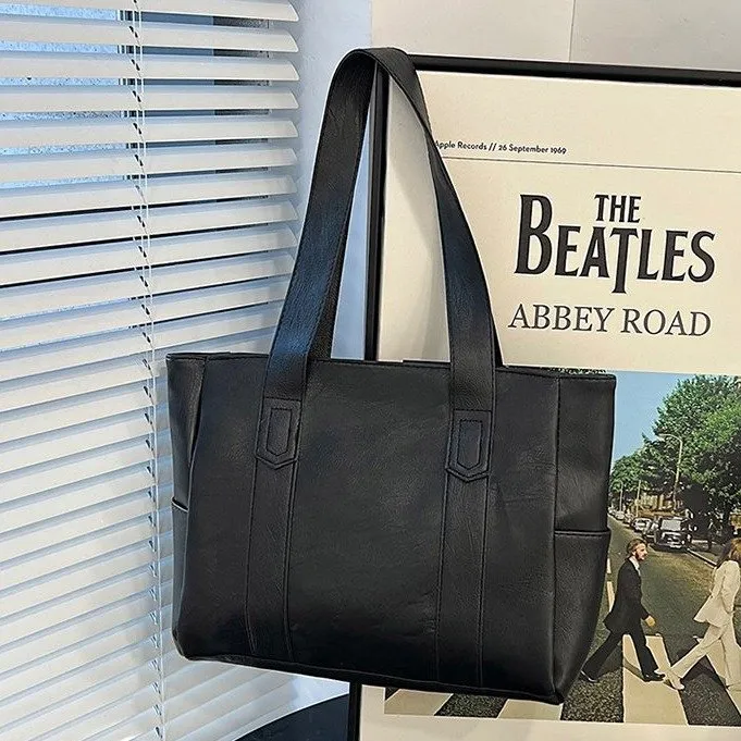 Women Fashionable Large Capacity PU Tote Shoulder Bag