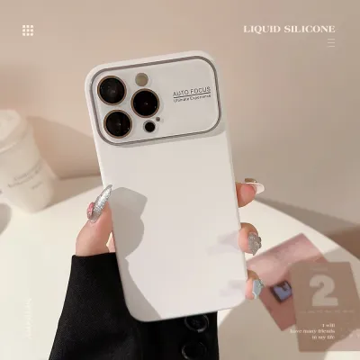 Women Simple Solid Color Silicone Apple Phone Case