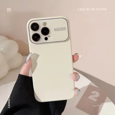 Women Simple Solid Color Silicone Apple Phone Case