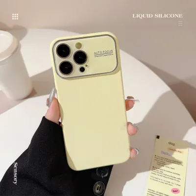 Women Simple Solid Color Silicone Apple Phone Case