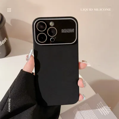 Women Simple Solid Color Silicone Apple Phone Case