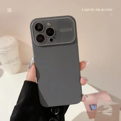 Women Simple Solid Color Silicone Apple Phone Case