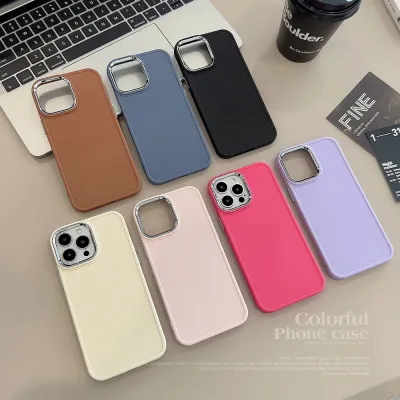 Neutral Simple Solid Color Silicone Apple Phone Case