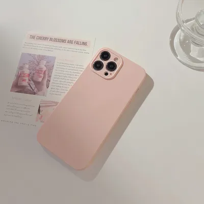 Neutral Simple Solid Color TPU Soft Shell Apple Phone Case