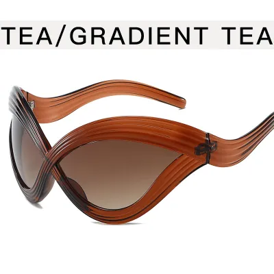 Women Fashion Exaggerated Streamlined Cat Eye Sunglasses