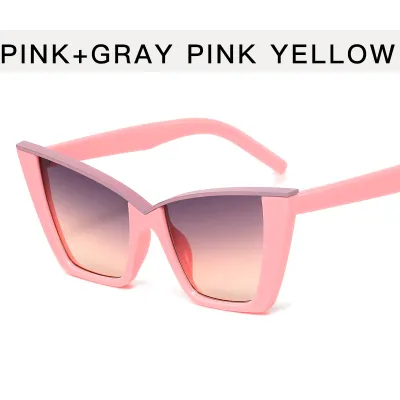 Women Fashion Personalized Cat Eye Metal Side Sunglasses