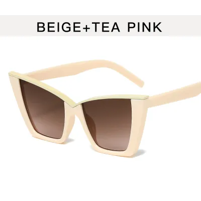 Women Fashion Personalized Cat Eye Metal Side Sunglasses