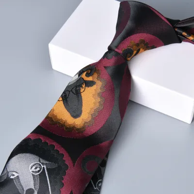 Men Simple High Density Jacquard Arrow Business Tie