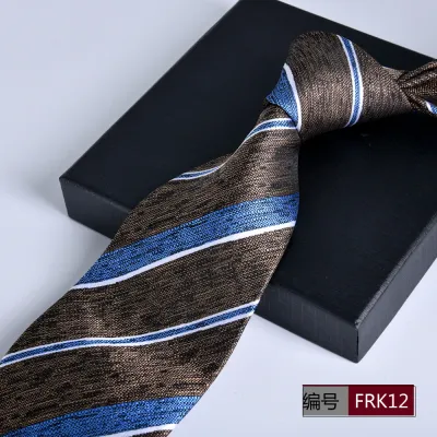 Men Fashion Stripe Jacquard Business Necktie