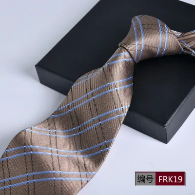 Men Fashion Stripe Jacquard Business Necktie