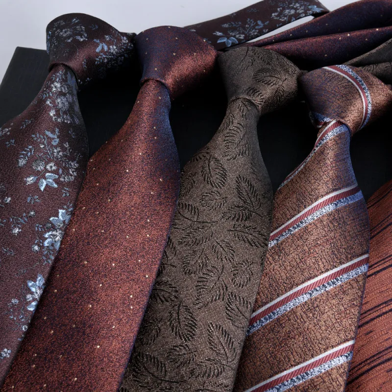 Men Fashion Stripe Jacquard Business Necktie