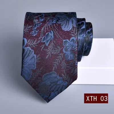 Men's Fashion Jacquard Business Tie - Polyester Filament Tiny Flower Necktie