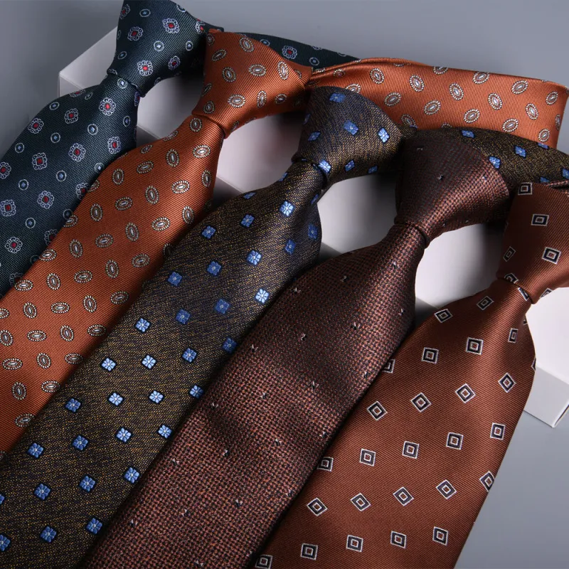Men's Fashion Jacquard Business Tie - Polyester Filament Tiny Flower Necktie