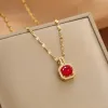 Red Square Diamond (Gold)