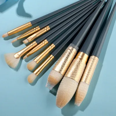 Women Simple Eye Shadow Brush Blush Brush 10 Piece Beauty Tools Makeup Brush Set