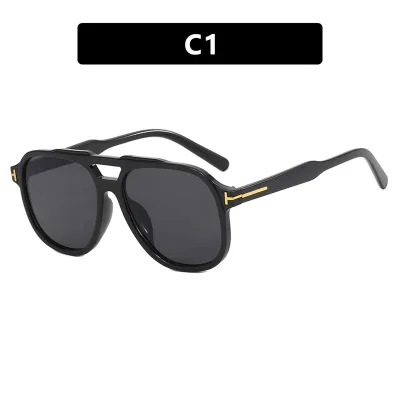 Double Bridge Goggles Fashion Men Square Sunglasses