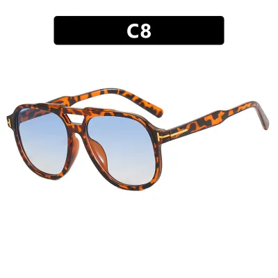 Double Bridge Goggles Fashion Men Square Sunglasses