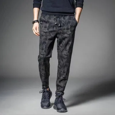 Sports Men Spring Autumn Loose Casual Striped Print Pants