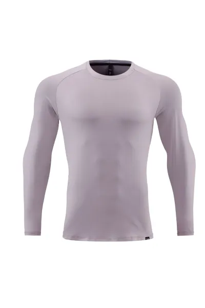 Men's Basic Fashion Sunscreen Sports Long-Sleeve Quick-Dry Solid T-Shirt
