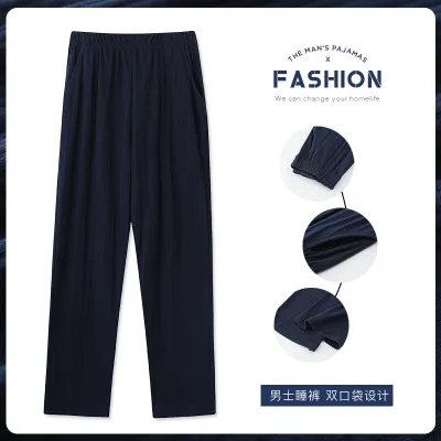 Casual Men Cotton Cartoon Print Loungewear Pajama Pants Long