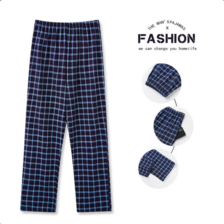 Casual Men Cotton Cartoon Print Loungewear Pajama Pants Long