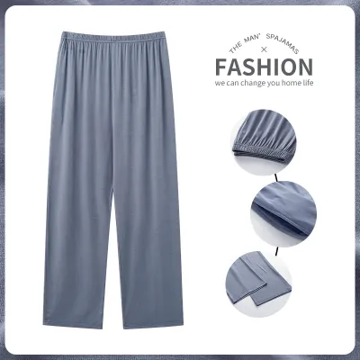 Comfortable Modal Long Men Pajama Sleep Loungewear Pants Simple Casual