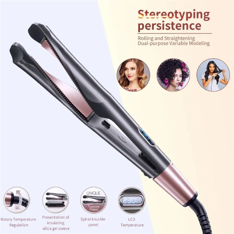 Spiral Twisted Rotating Automatic Curling Hair Styling Iron for Wet Dry Hair