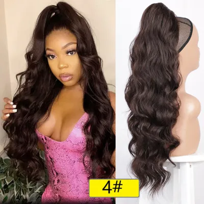 Beauty Wigs Long Curly Wave Drawstring Ponytail For Women Star Fashion