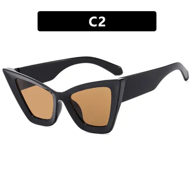 Women Large-Frame Cat-Eye Sunglasses AC Lens PC Frame