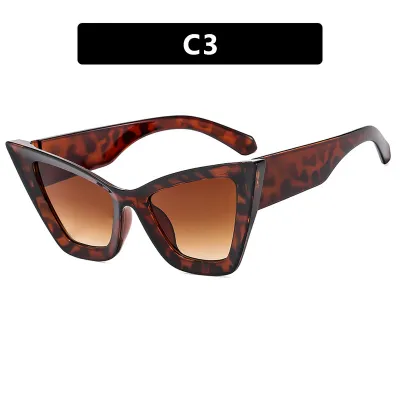 Women Large-Frame Cat-Eye Sunglasses AC Lens PC Frame